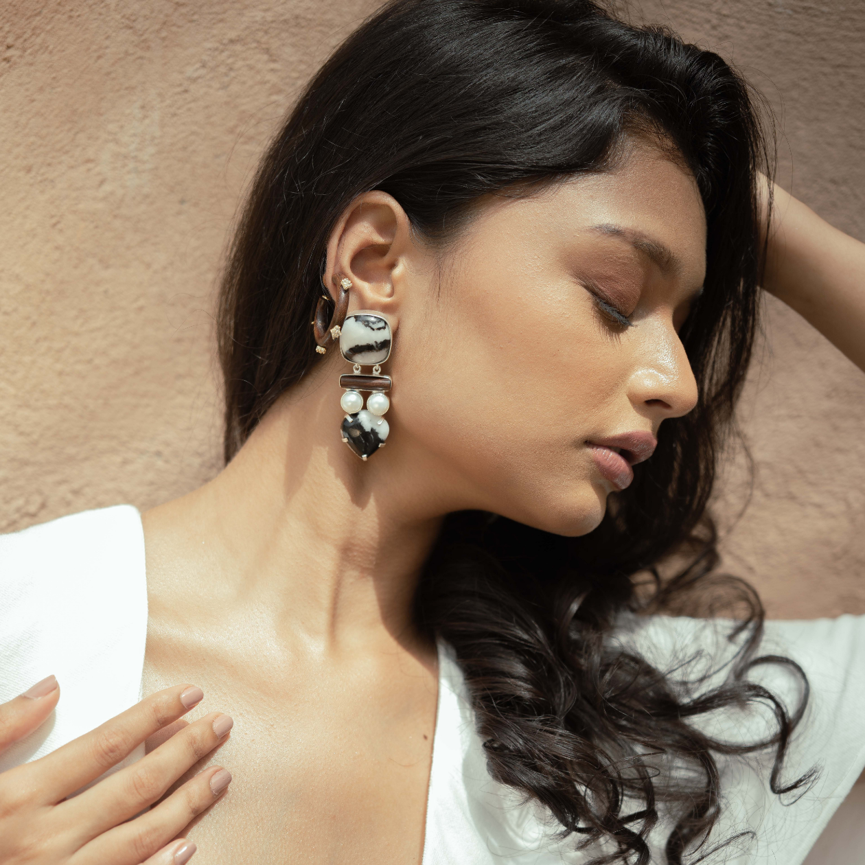Adina Earrings. Buffalo Turquoise