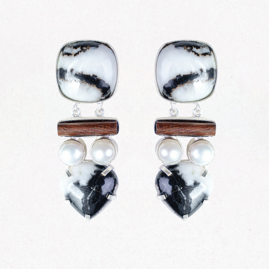 Adina Earrings. Buffalo Turquoise