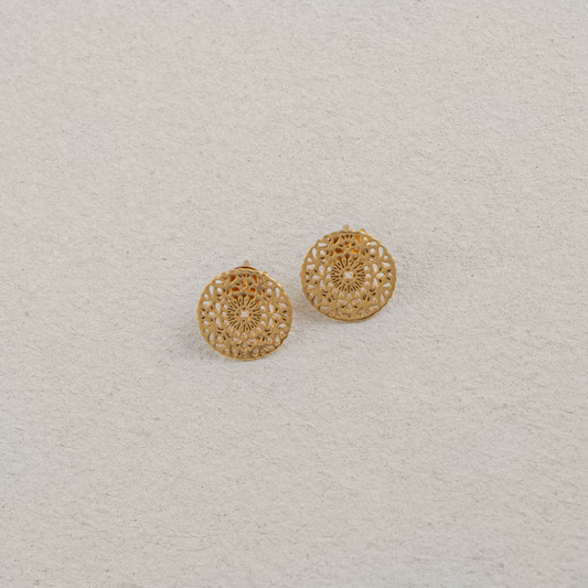 Mandala Studs. Gold